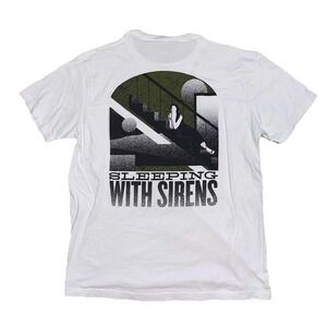 Sleeping With Sirens Band Concert Tee T-shirt White Size Large